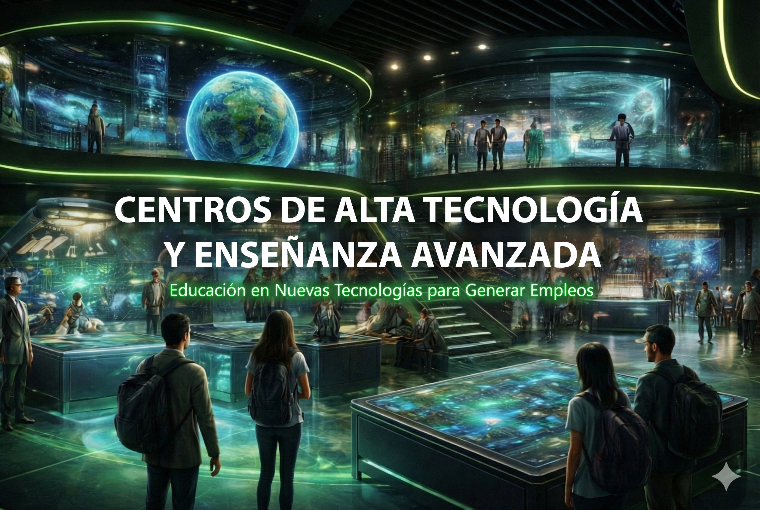 Vista conceptual del proyecto CATEA con espacios tecnológicos modernos