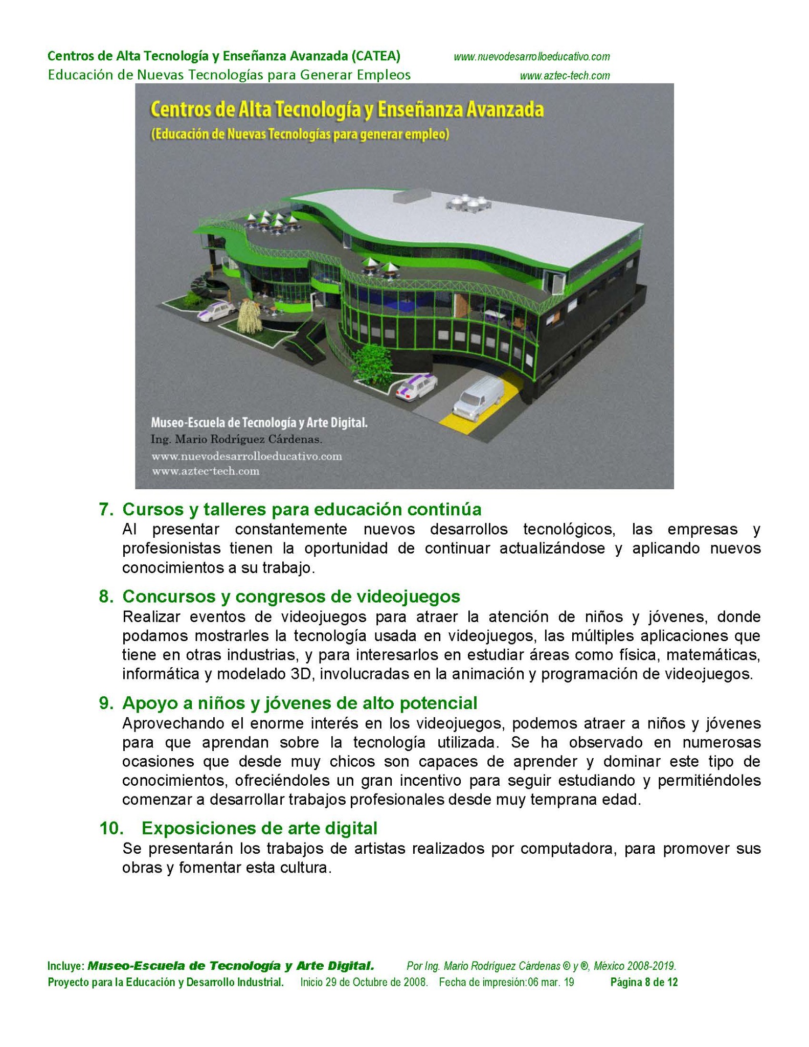 Proyecto CATEA: programas educativos